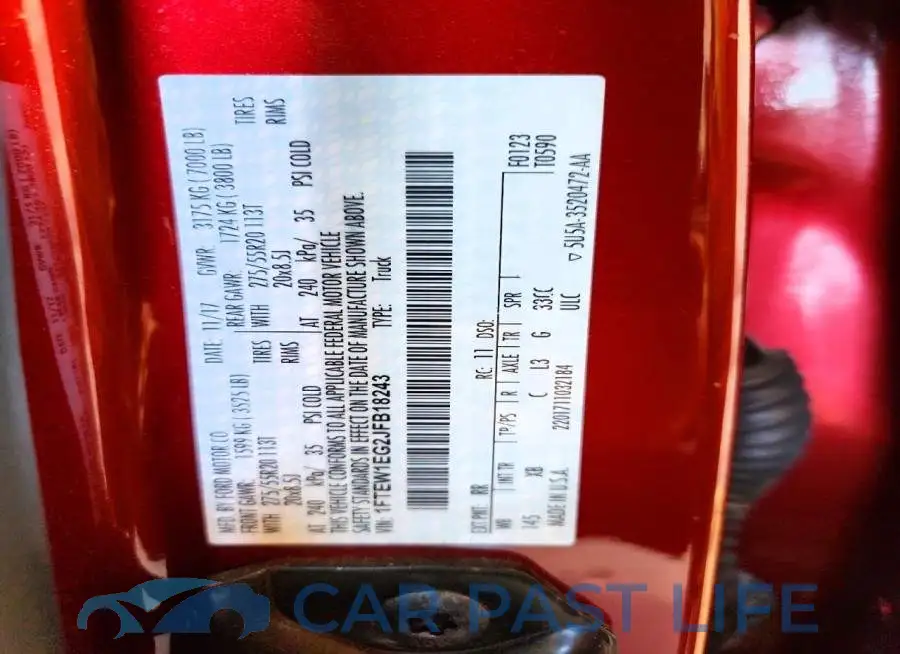 1FTEW1EG2JFB18243# 12