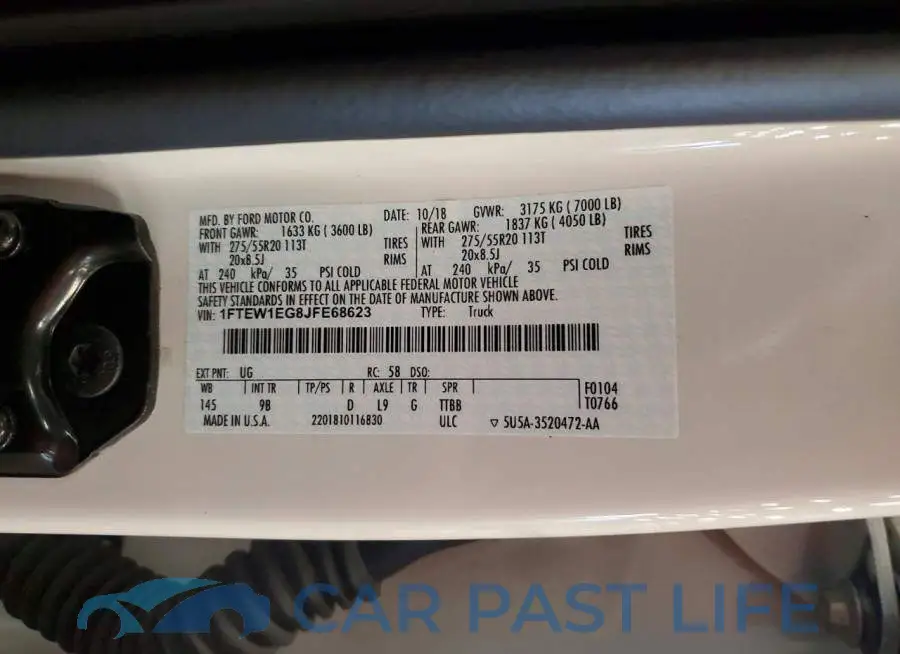 1FTEW1EG8JFE68623# 12