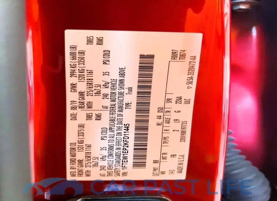 1FTEW1EP2KFD11445# 12
