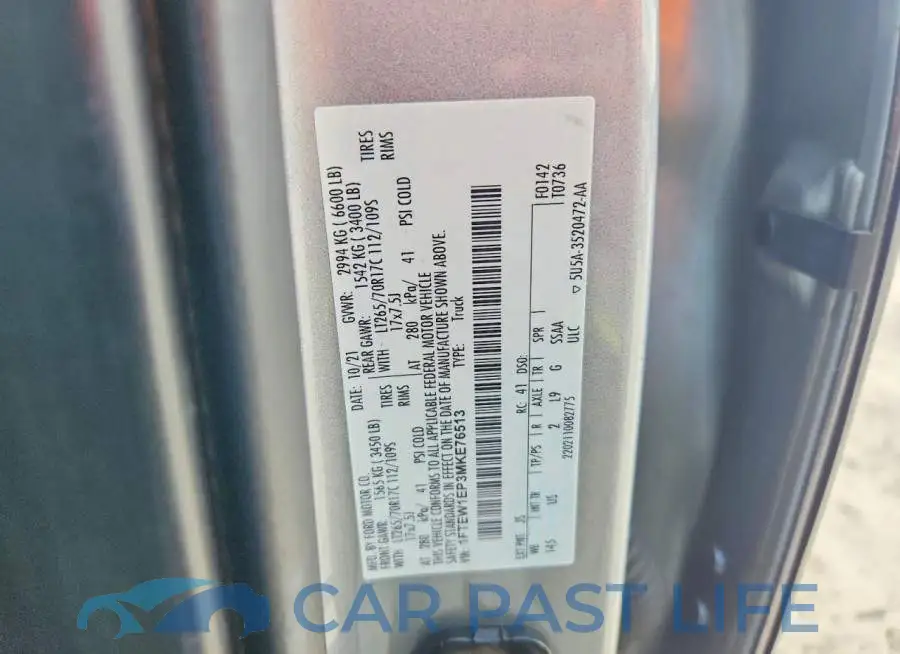 1FTEW1EP3MKE76513# 12