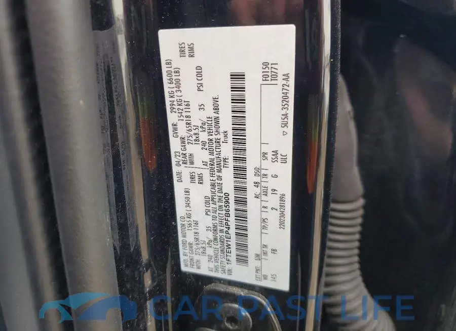 1FTEW1EP4PFB65900# 12
