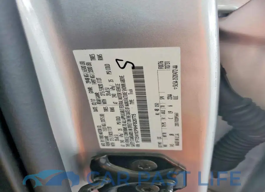 1FTEW1EP9HFB20775# 12