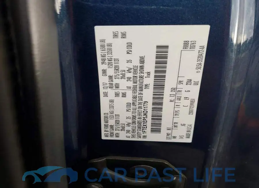 1FTEX1EP5JKD11779# 12