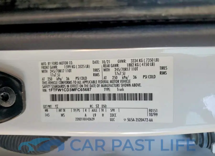 1FTFW1CD3MFC65687# 12