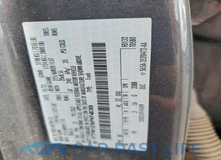 1FTFW1E56PKF48389# 12