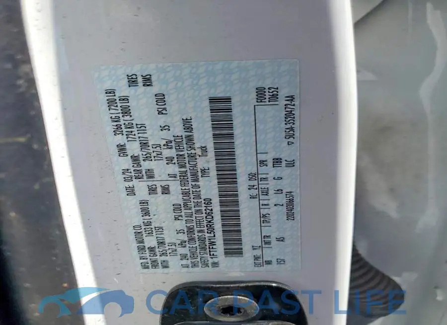 1FTFW1L50RKD62160# 12