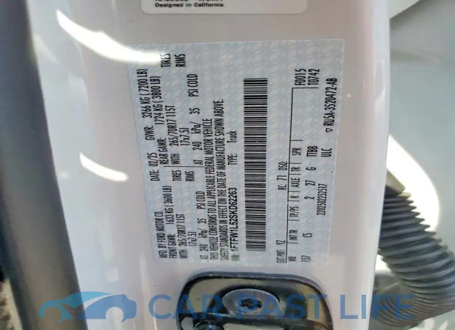 1FTFW1L52SKD62263# 12