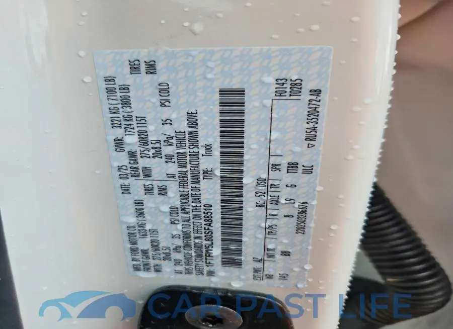 1FTFW5L80SFA88510# 12