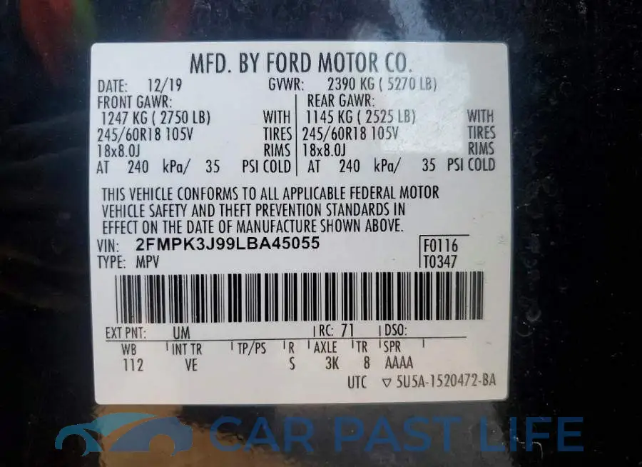 2FMPK3J99LBA45055# 13