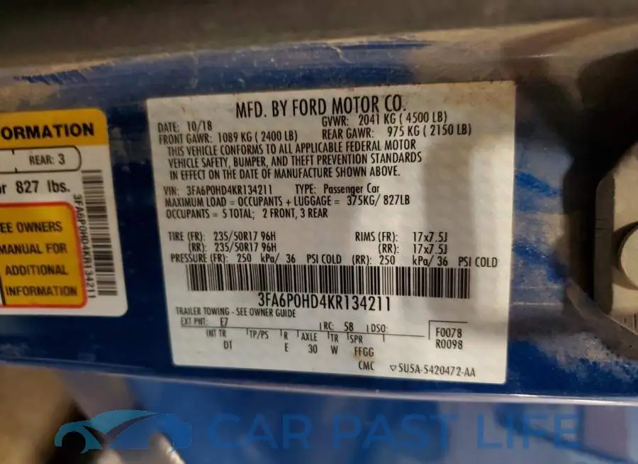 3FA6P0HD4KR134211# 12