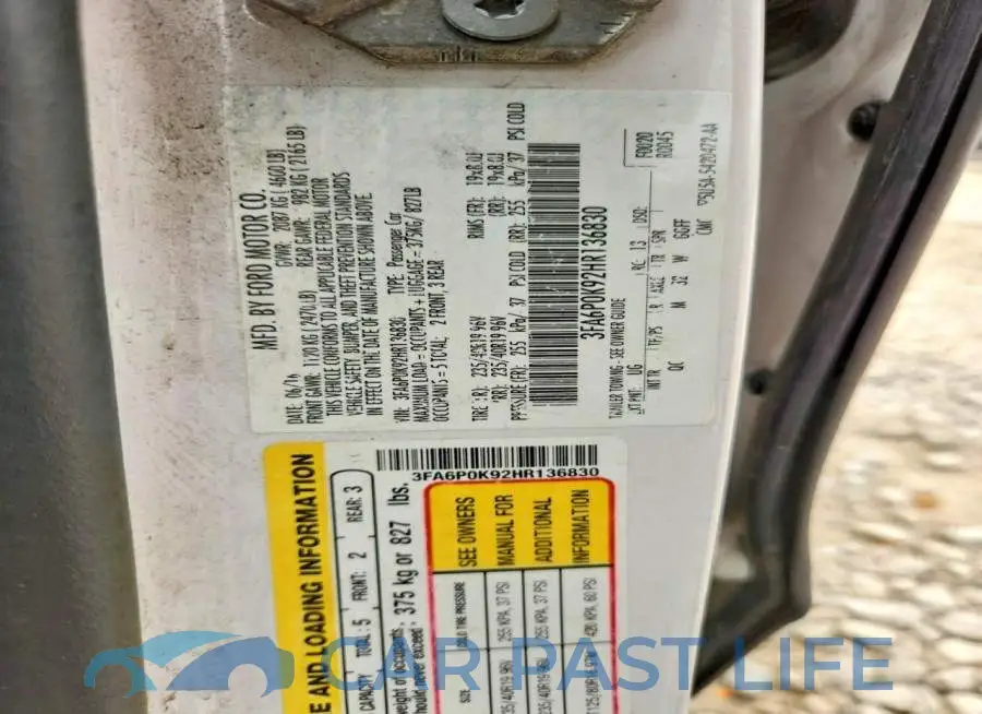 3FA6P0K92HR136830# 12