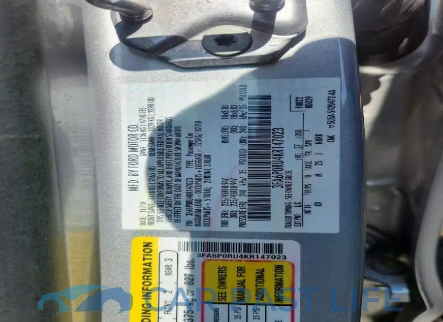 3FA6P0RU4KR147023# 12
