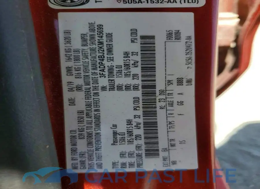 3FADP4BJ2KM145699# 13