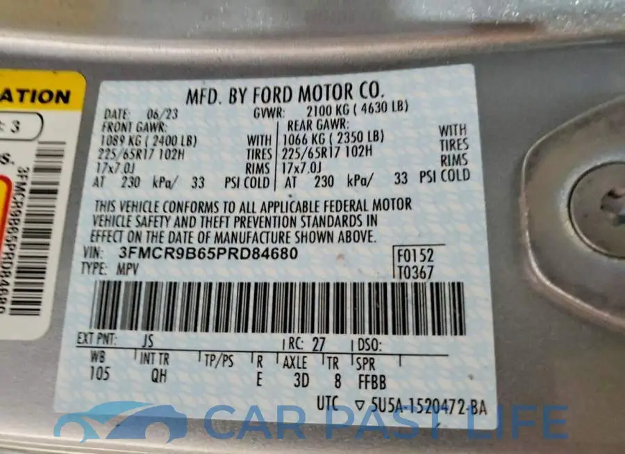 3FMCR9B65PRD84680# 14