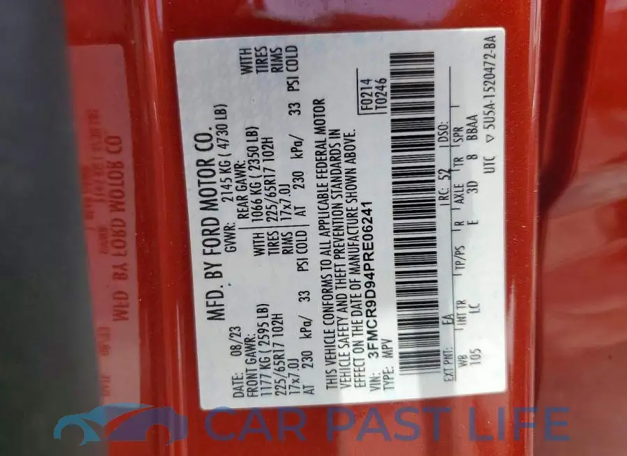 3FMCR9D94PRE06241# 14
