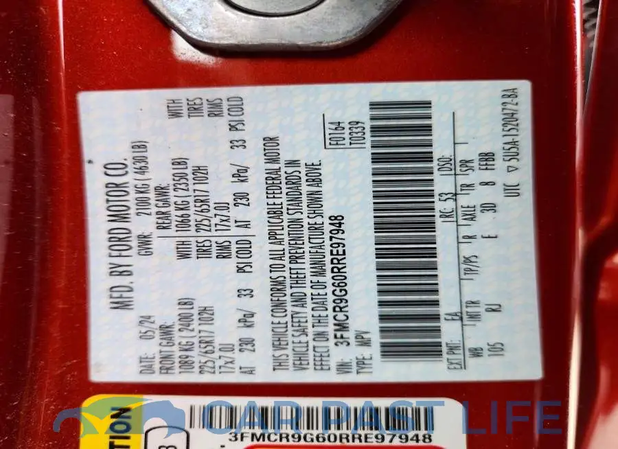 3FMCR9G60RRE97948# 12