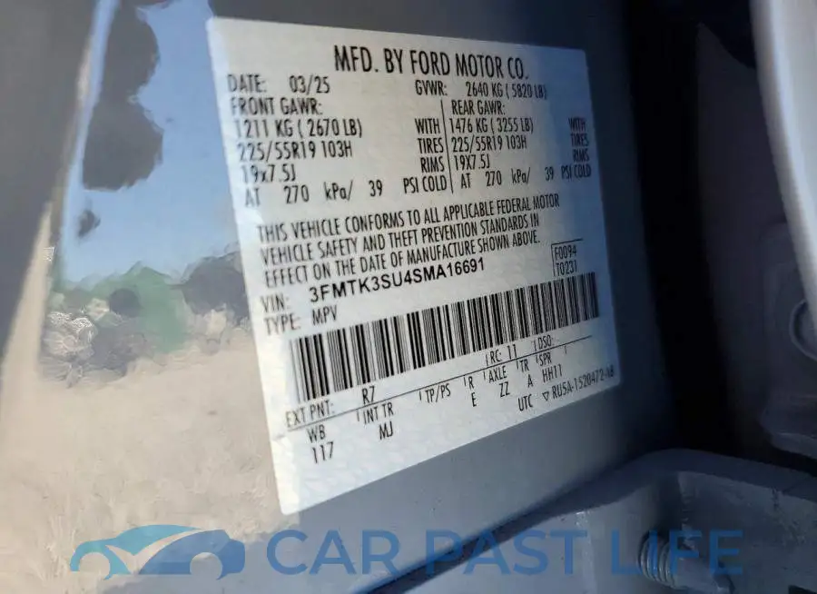 3FMTK3SU4SMA16691# 13