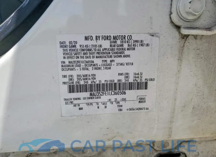 MAJ3S2FE1LC360506# 12
