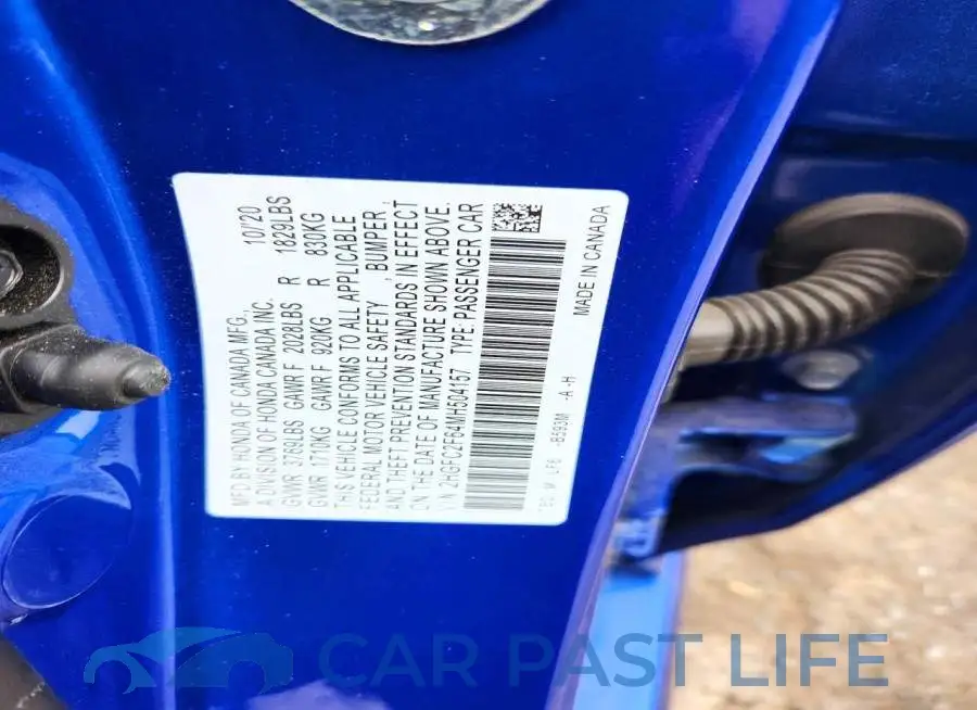 2HGFC2F64MH504157# 12