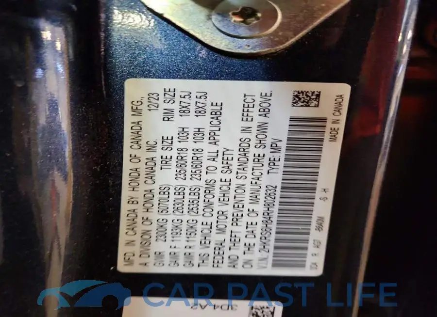 2HKRS6H84RH802632# 12