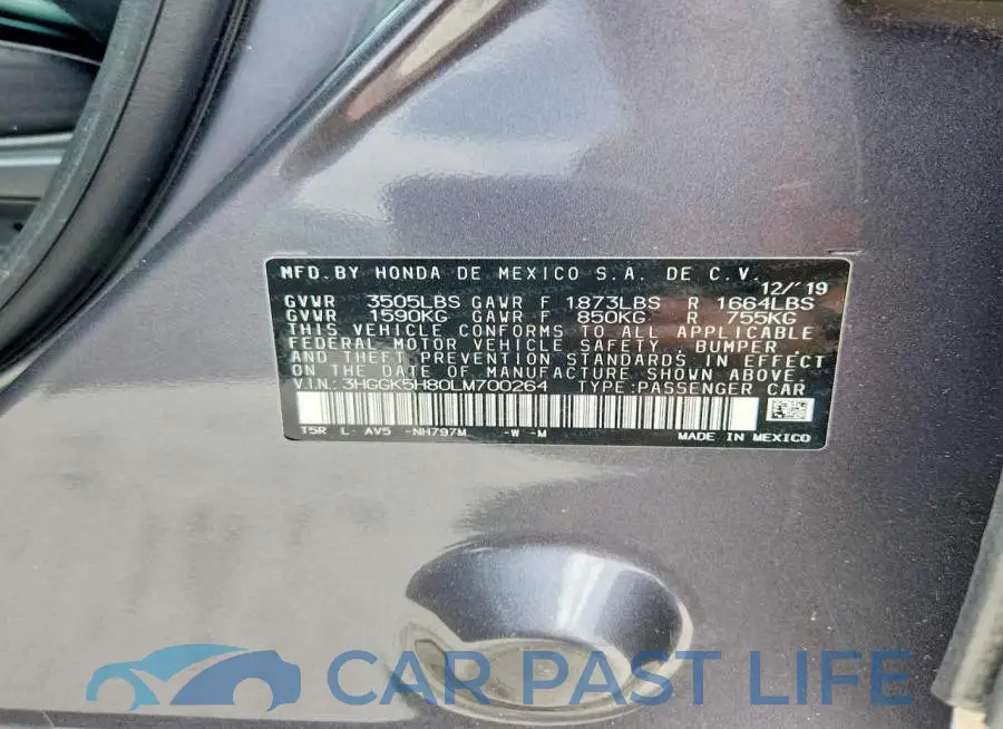 3HGGK5H80LM700264# 12