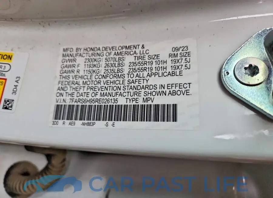 7FARS6H95RE026135# 12