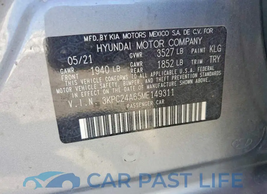 3KPC24A65ME149311# 12