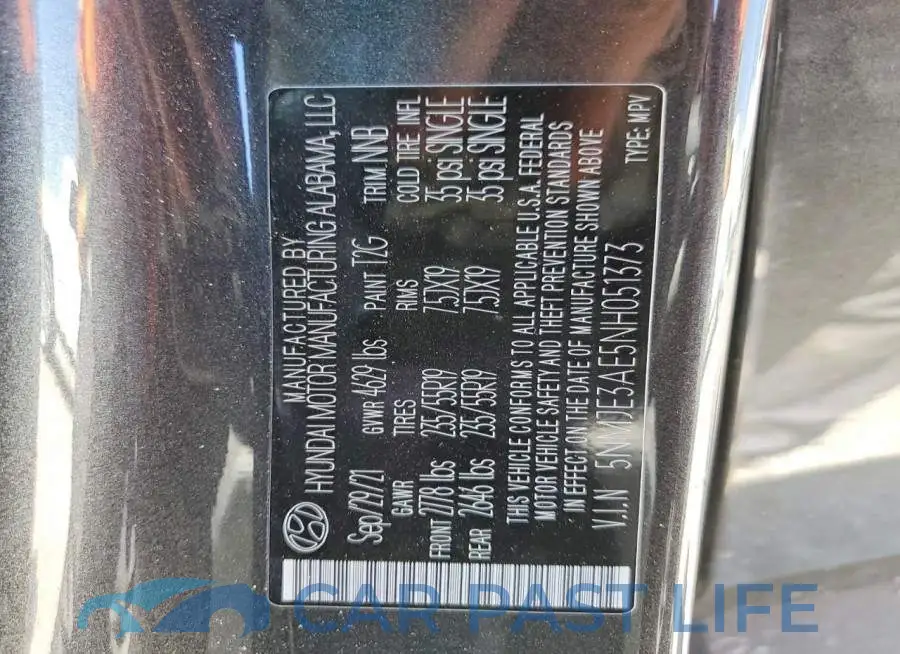 5NMJE3AE5NH051373# 13