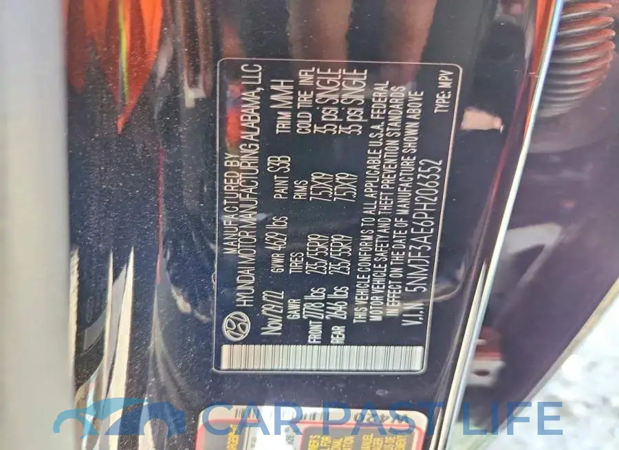 5NMJF3AE6PH206352# 14