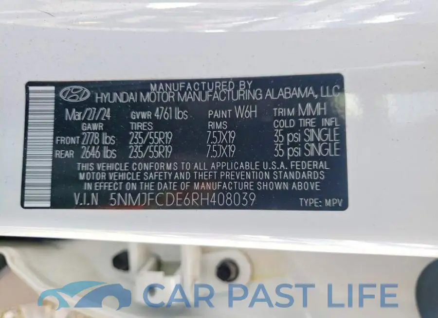 5NMJFCDE6RH408039# 14