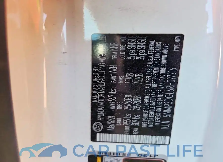 5NMP2DGL6RH027216# 13