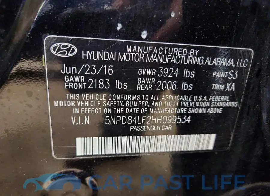 5NPD84LF2HH099534# 12