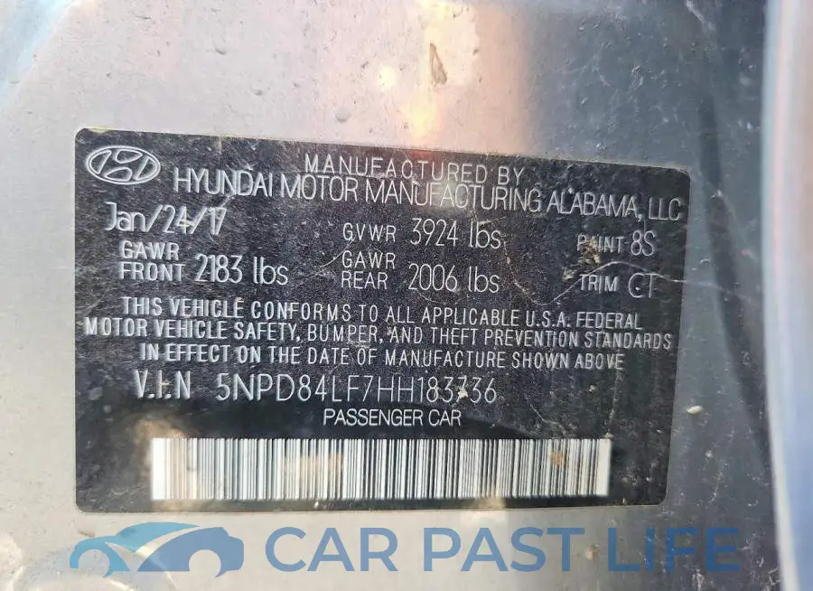 5NPD84LF7HH183736# 12