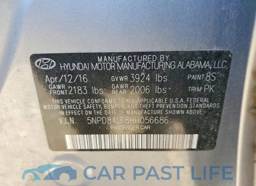 5NPD84LF8HH056686# 12