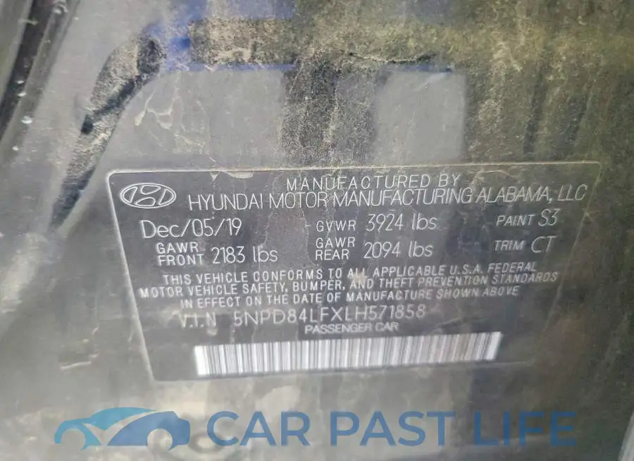 5NPD84LFXLH571858# 12