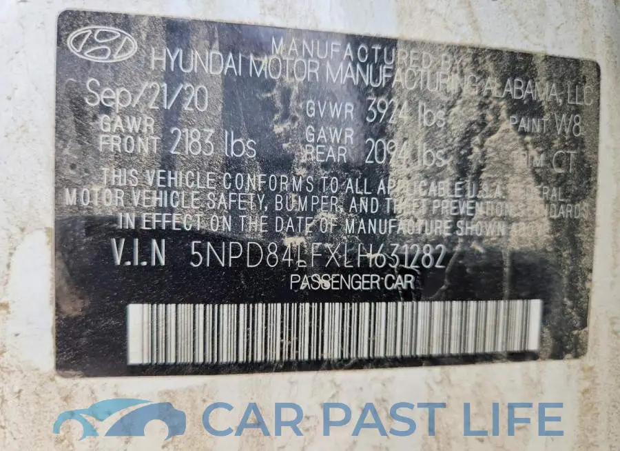 5NPD84LFXLH631282# 13