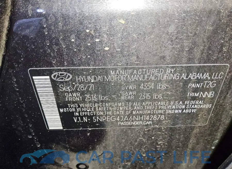 5NPEG4JA6NH142878# 12