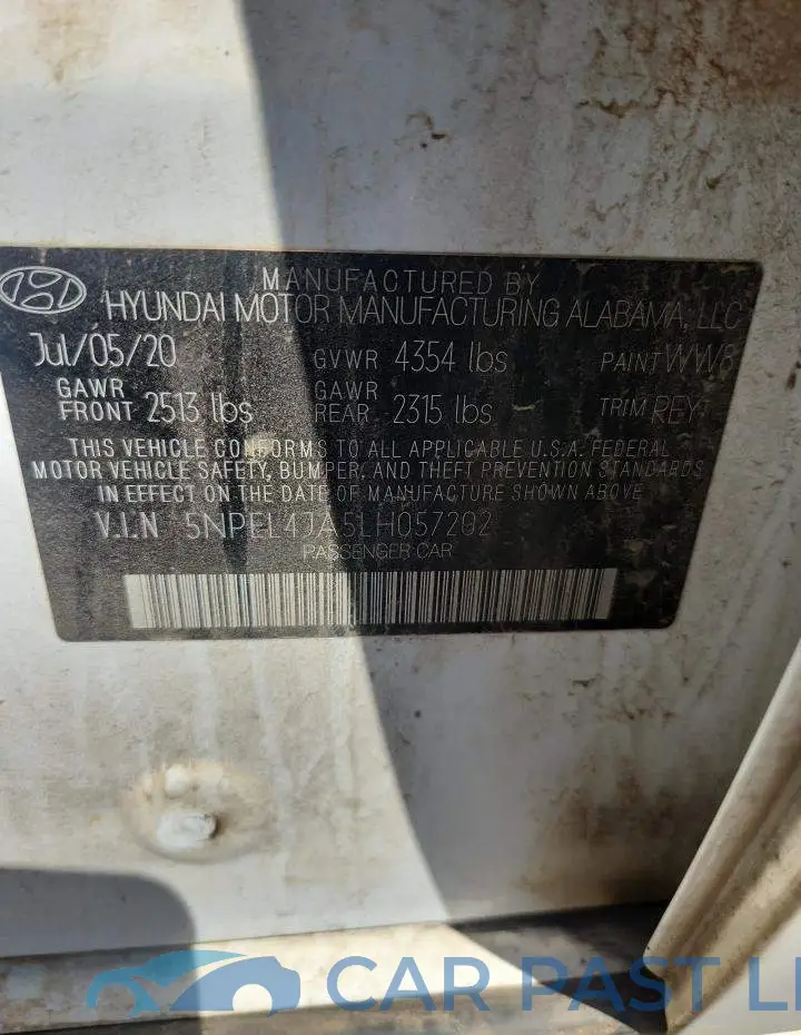 5NPEL4JA5LH057202# 13