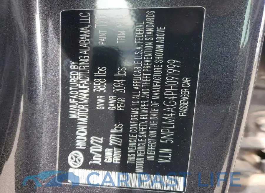 5NPLM4AG4PH091999# 12