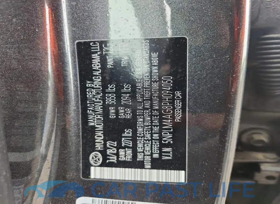 5NPLM4AG8PH094050# 13