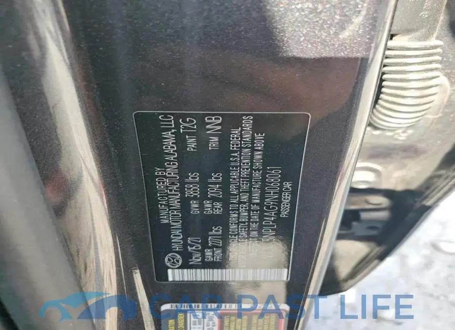 5NPLP4AG9NH068061# 12