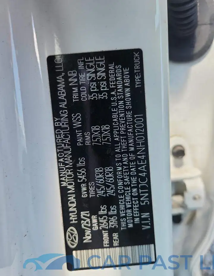 5NTJC4AE4NH012001# 12
