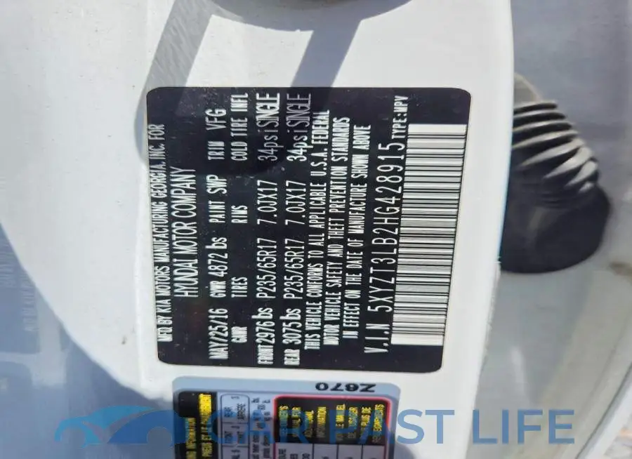 5XYZT3LB2HG428915# 13