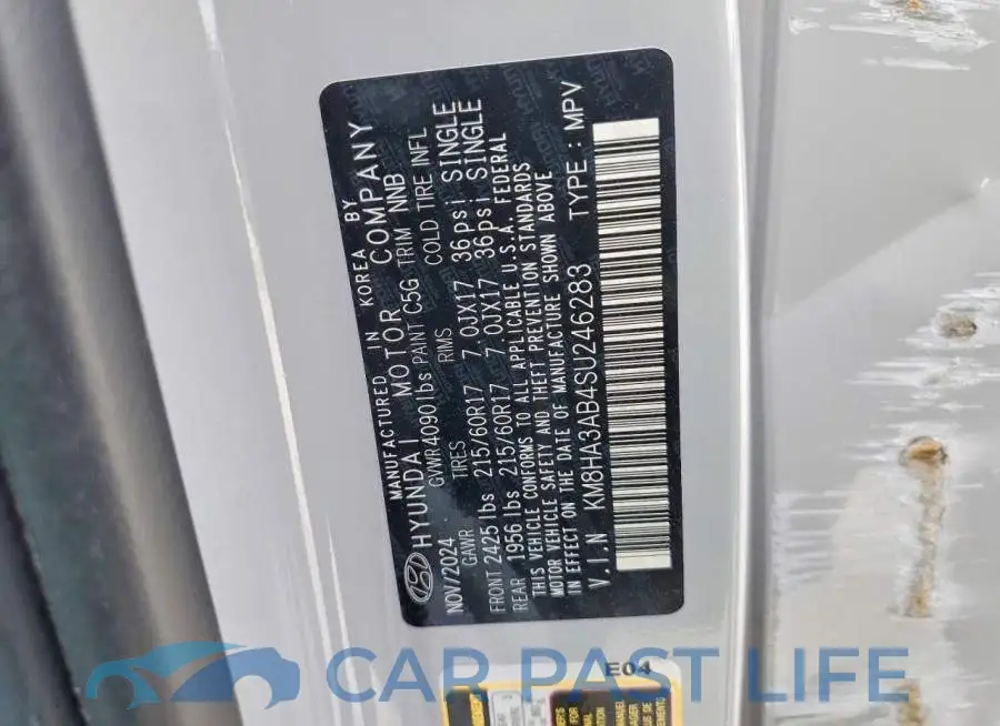 KM8HA3AB4SU246283# 13