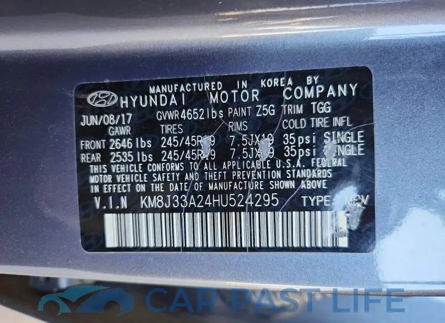 KM8J33A24HU524295# 12