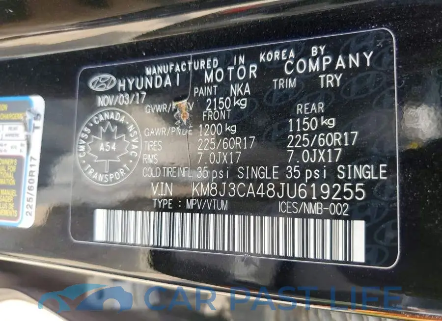 KM8J3CA48JU619255# 14