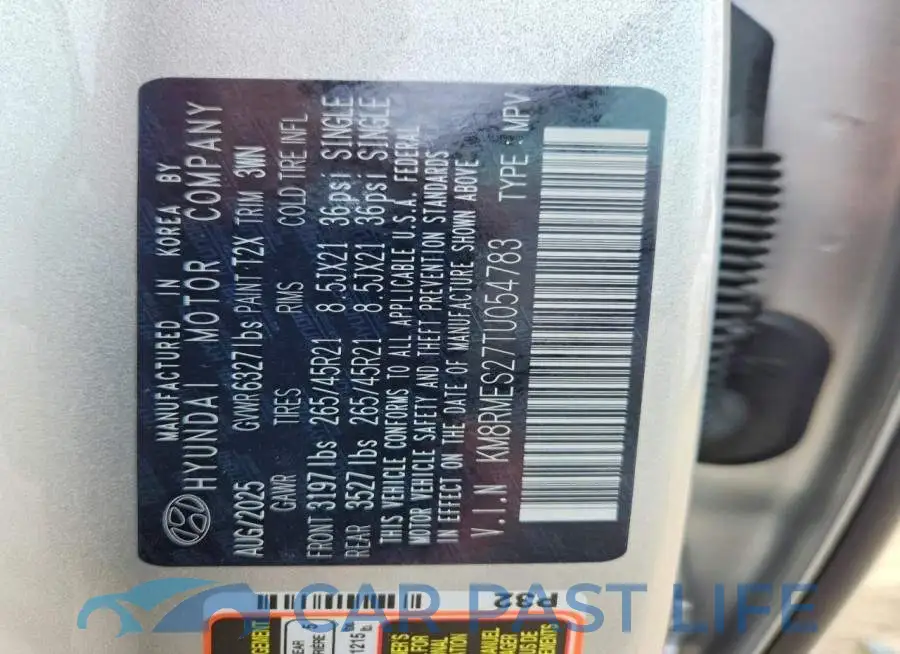 KM8RMES27TU054783# 14