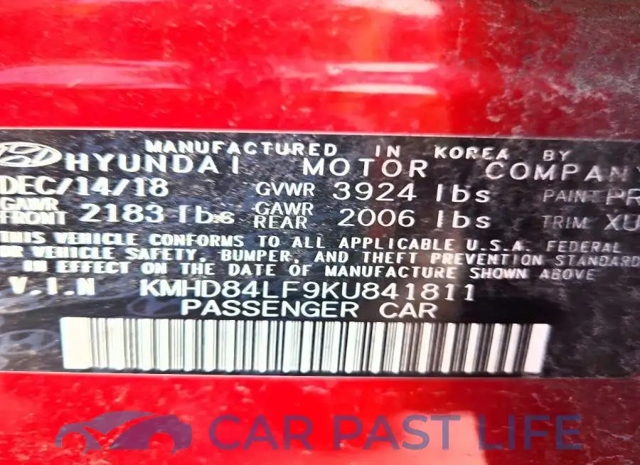KMHD84LF9KU841811# 12