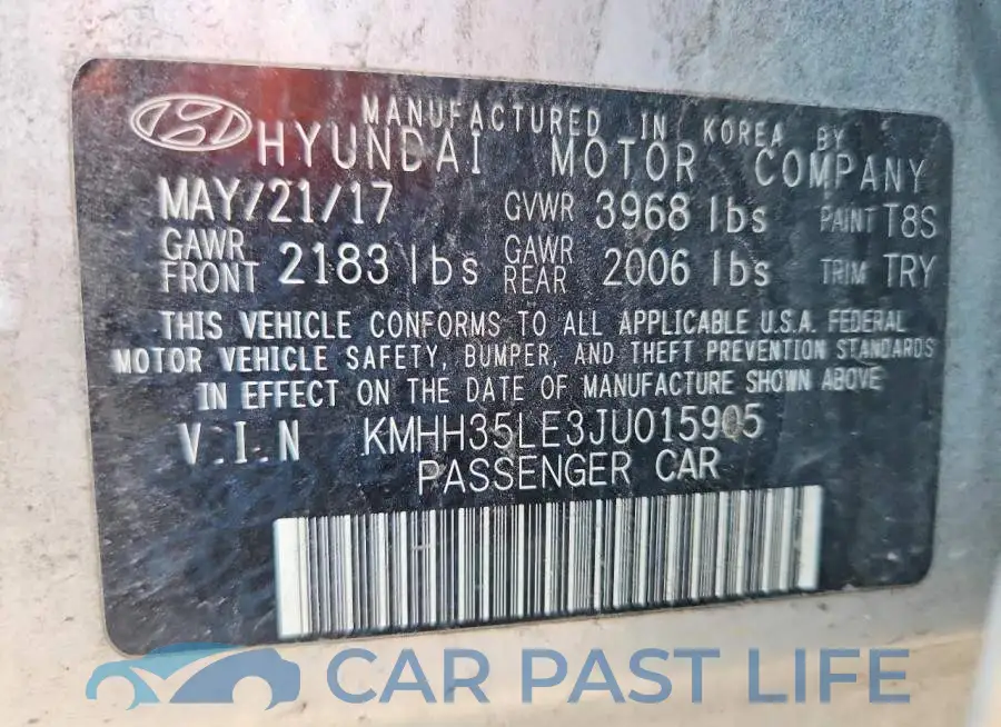 KMHH35LE3JU015905# 12