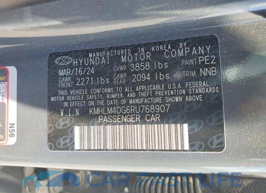 KMHLM4DG6RU768907# 12